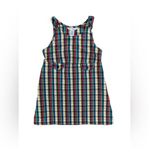 Vintage Gymboree Size 6-7 Years Rainbow Tag Plaid Jumper Dress